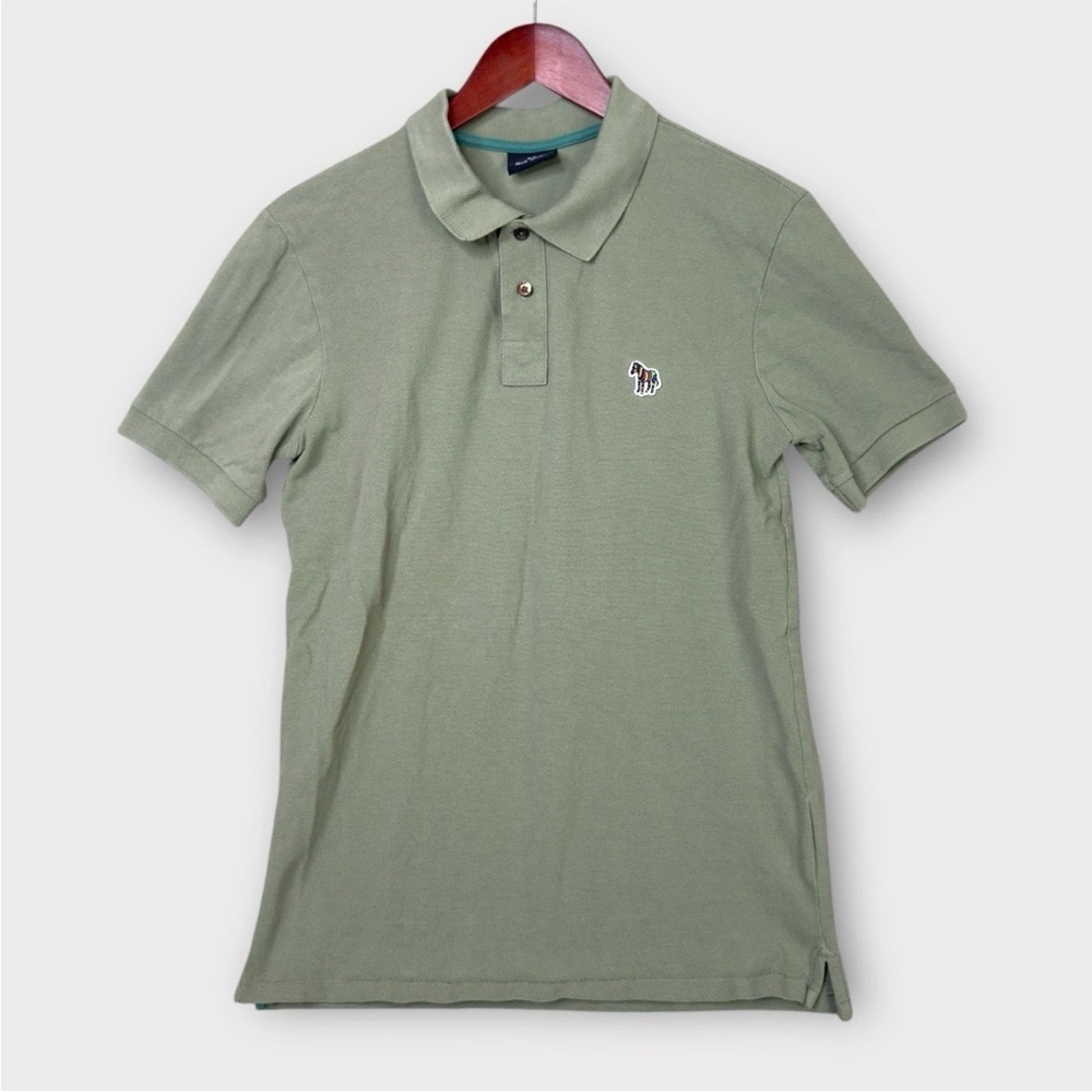 Paul Smith Olive Green Logo Polo Shirt